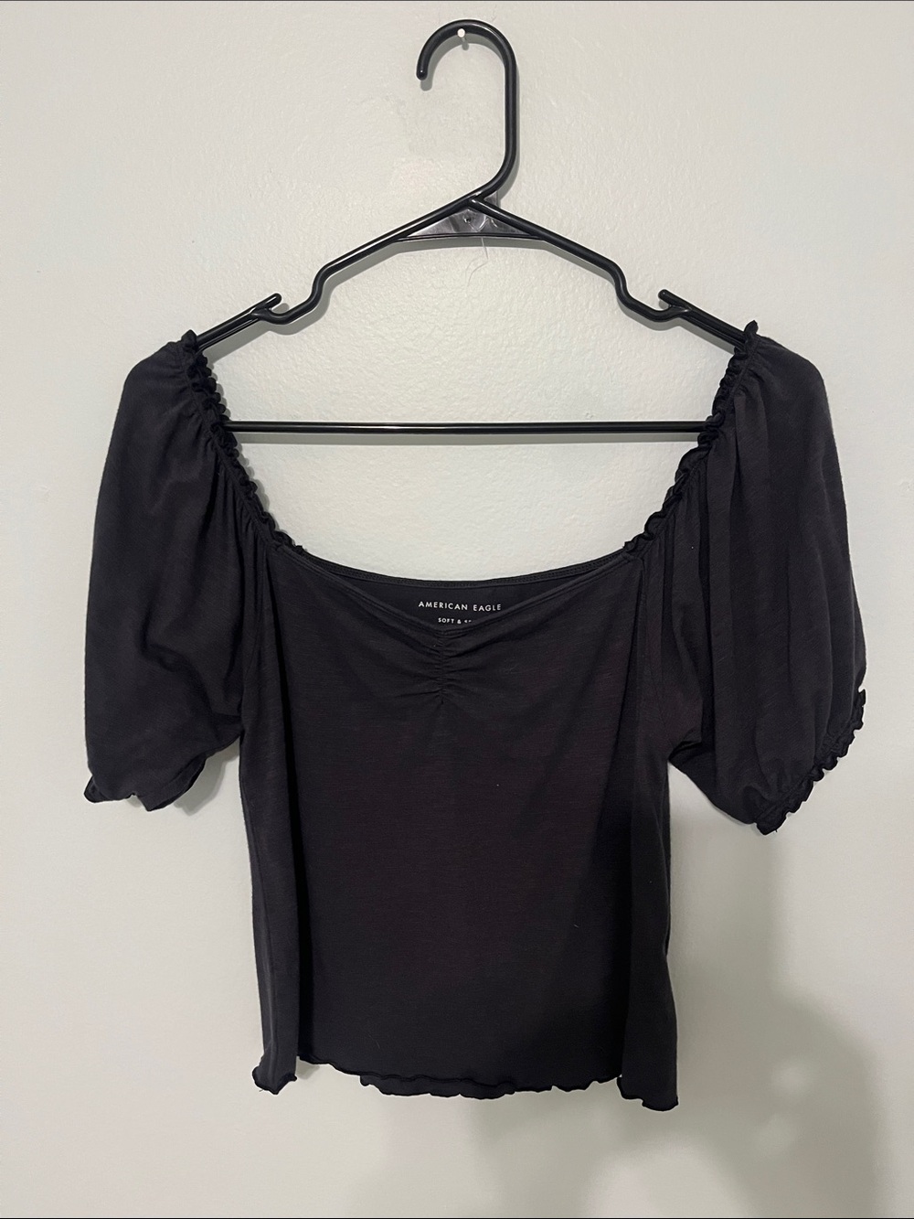 American Eagle Outfitters Black Crop Top